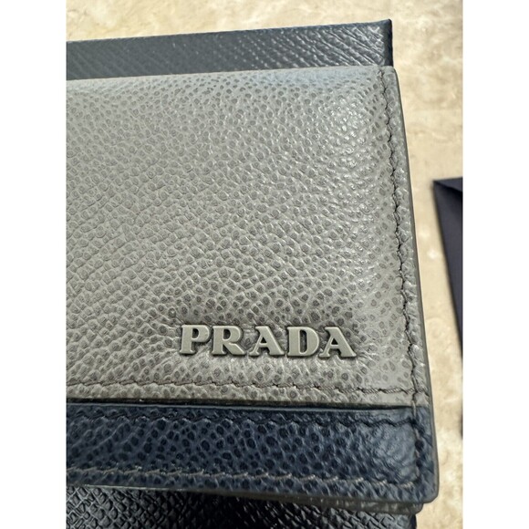 Prada Portacarte Di Cred Micro Vitello Leather Wallet Card Holder NWT - Picture 2 of 14